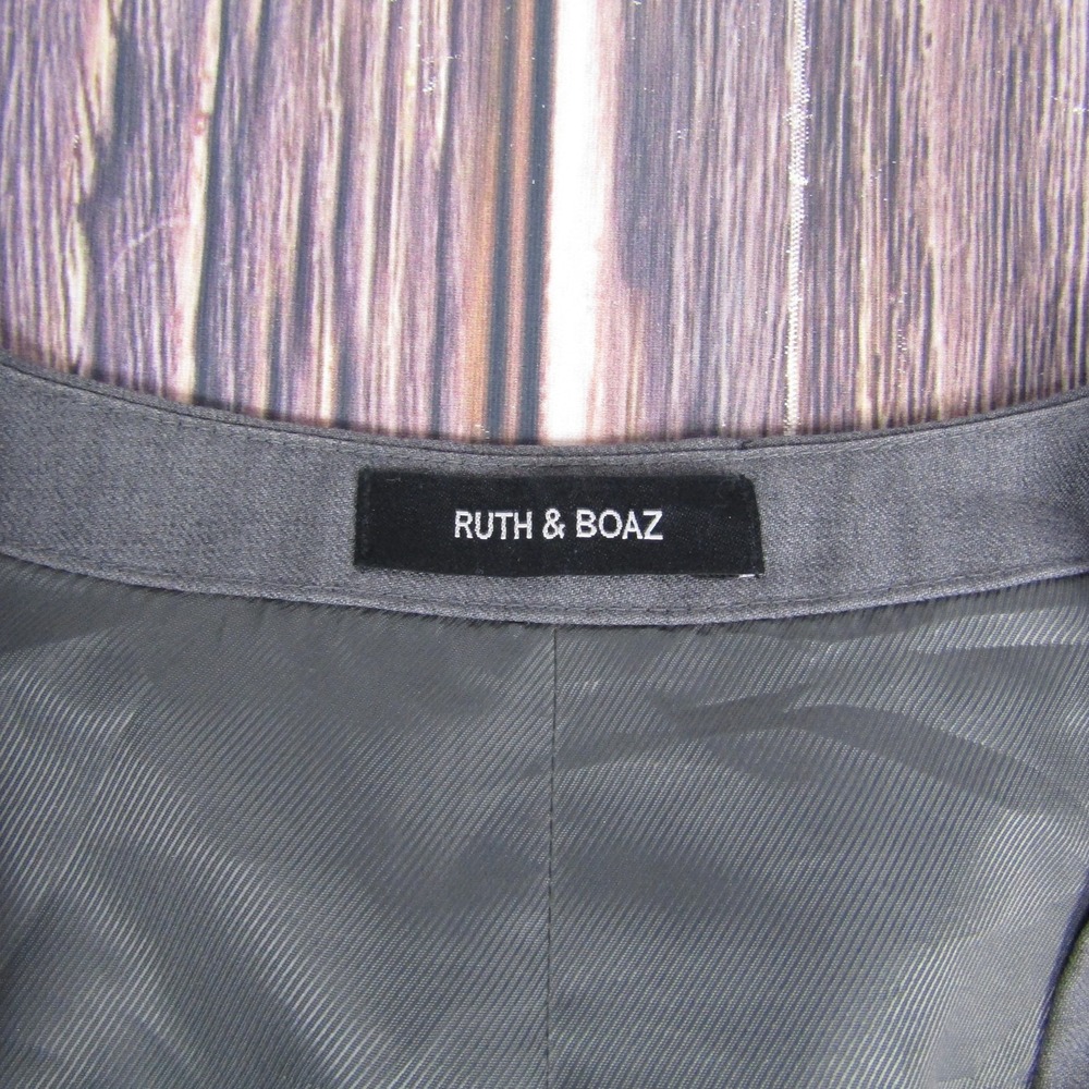 RUTH & BOAZ Vest Mens Medium Gray Dress Suit Waistcoat 4 Button Adjustable Back - Picture 2 of 6